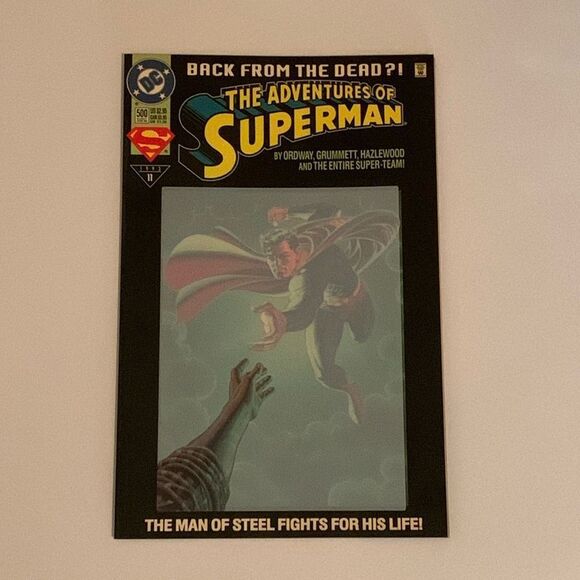 Superman Back from the dead? 1993 500 Man Of Steel Comic Book, Mint cond - Picture 1 of 7